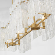 Quorum Home Cyan - 11632 - Eight Light Linear Pendant - Aged Brass