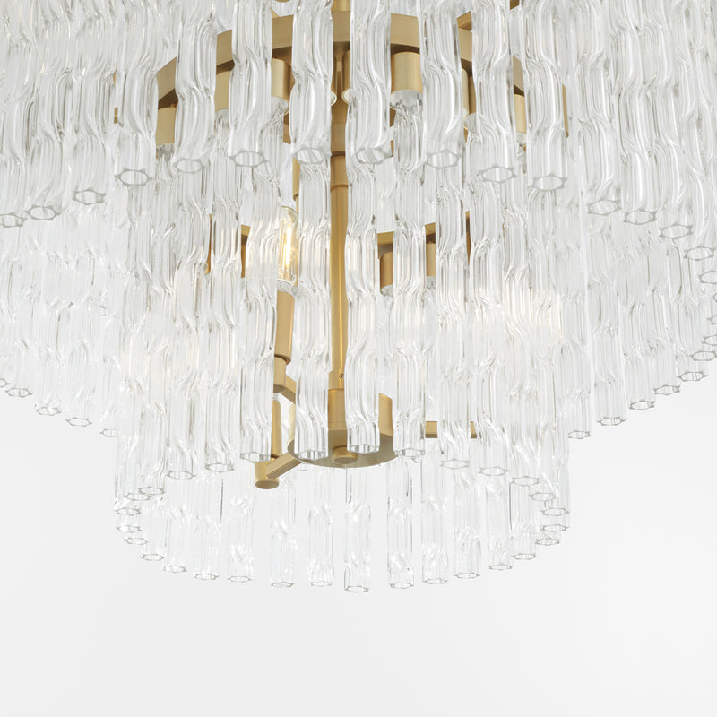 Quorum Home Cyan - 11676 - 18 Light Chandelier - Aged Brass