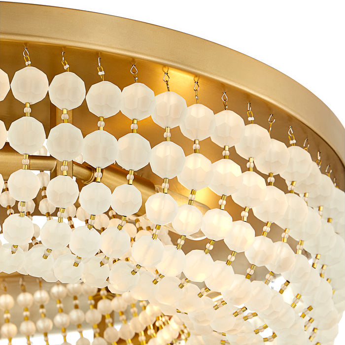 Ophelia 6 Light Flush Mount | Aged Brass