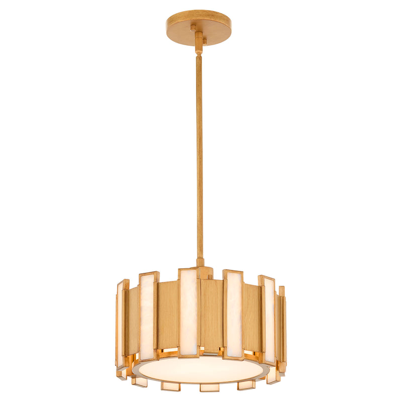 Volterra 1 Light Pendant | Aged Brass