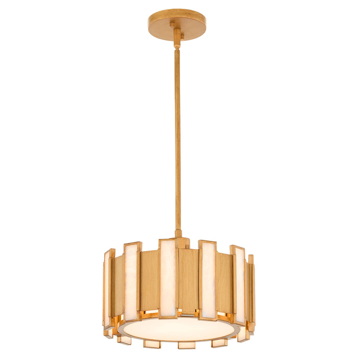 Volterra 1 Light Pendant | Aged Brass