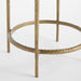 Laguna End Table | Clear | Antique Brass