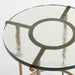 Laguna End Table | Clear | Antique Brass