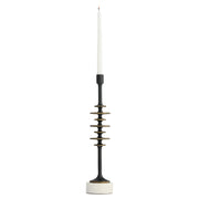 Barcelo Candleholder | Antique Bronze | White | Brass - Large