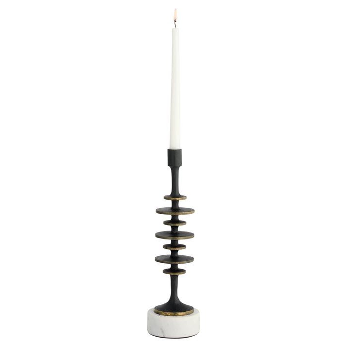 Barcelo Candleholder | Antique Bronze | White | Brass - Small