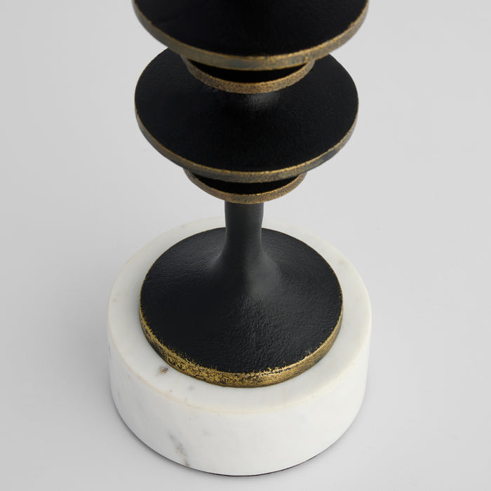 Barcelo Candleholder | Antique Bronze | White | Brass - Small