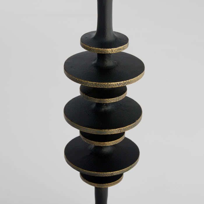 Barcelo Candleholder | Antique Bronze | White | Brass - Small