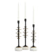 Barcelo Candleholder | Antique Bronze | White | Brass - Small
