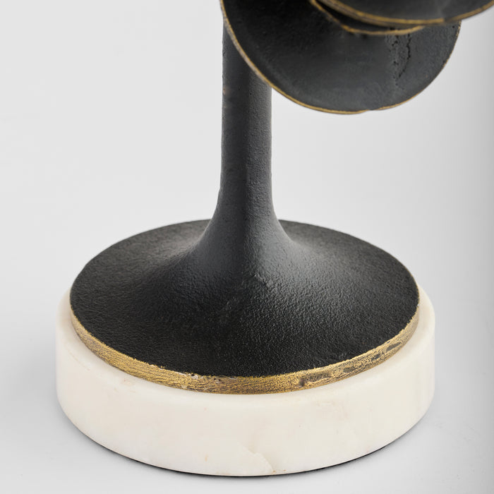 Barcelo Sculpture | Antique Bronze | White | Brass - Large