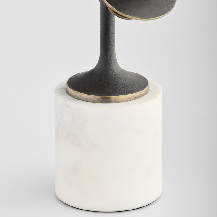 Barcelo Sculpture | Antique Bronze | White | Brass - Small