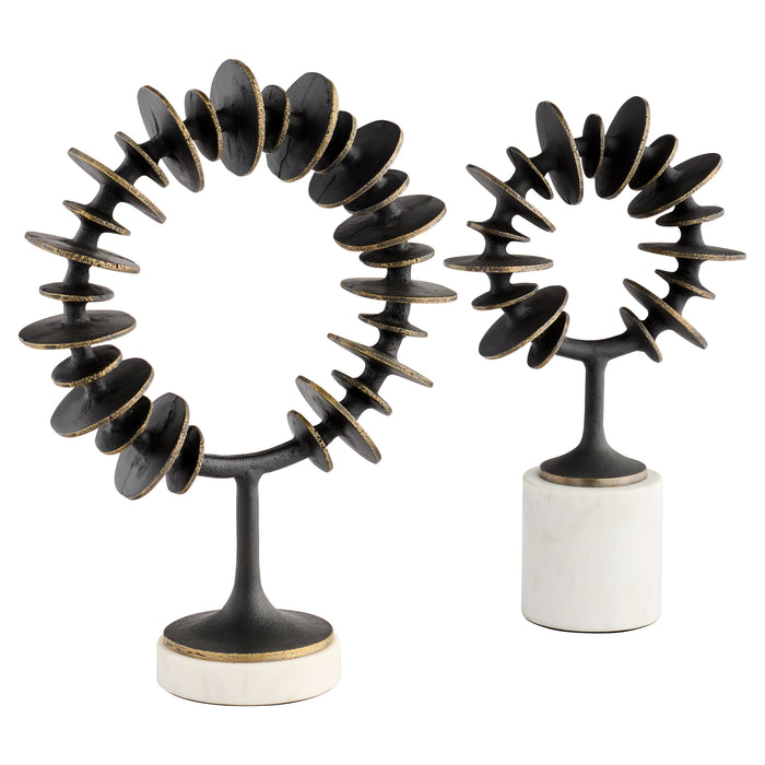 Barcelo Sculpture | Antique Bronze | White | Brass - Small