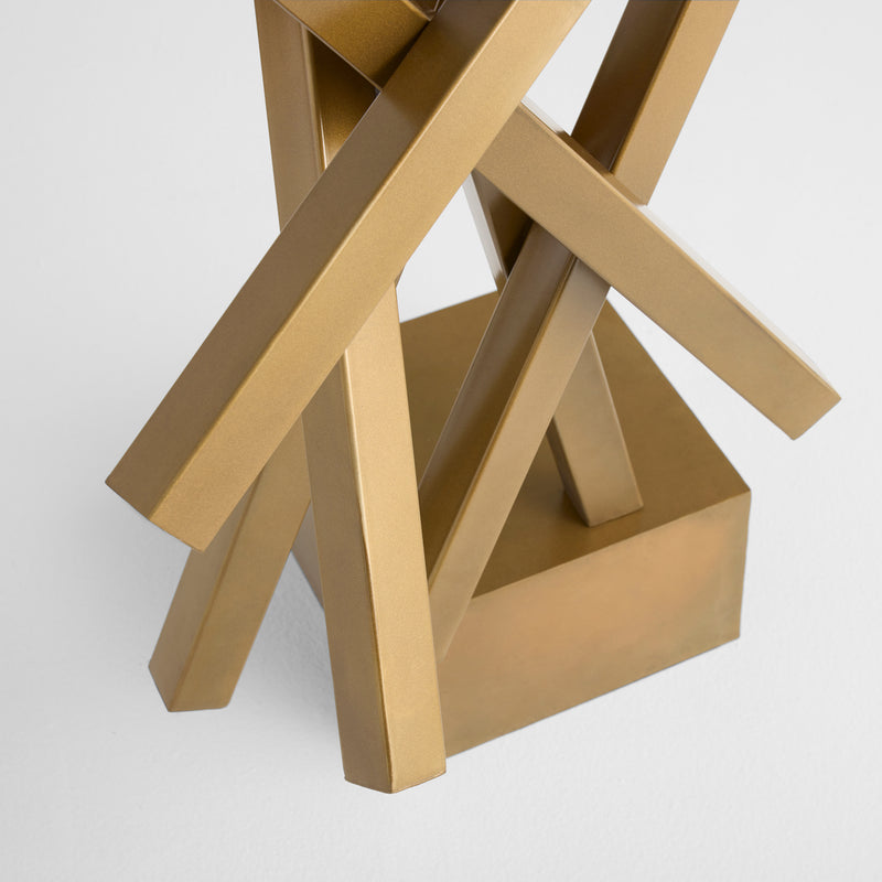 Stasis Sculpture | Aged Brass