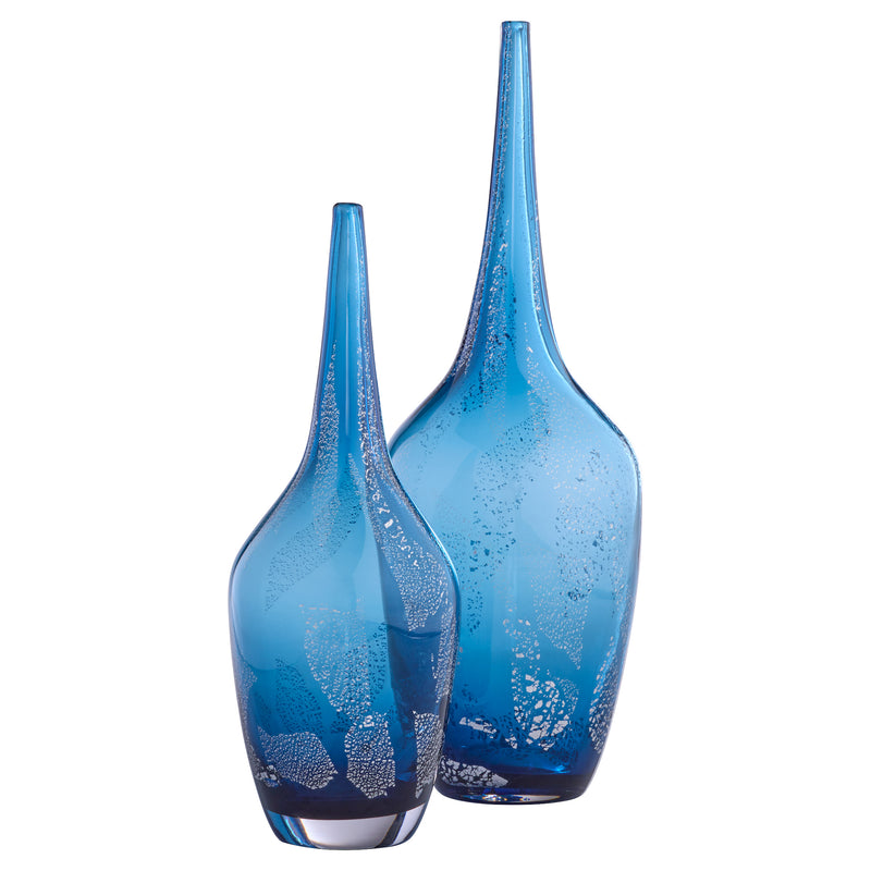 Vero Vase | Blue | Gold | Clear - Large