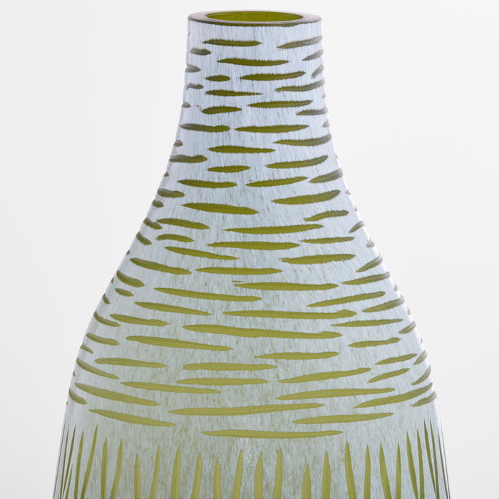 Signo Vase | Green | White - Large