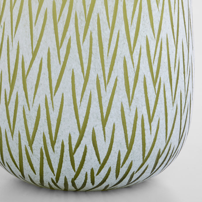 Signo Vase | Green | White - Large