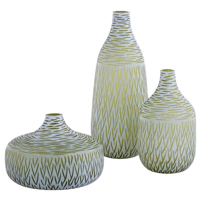 Signo Vase | Green | White - Medium