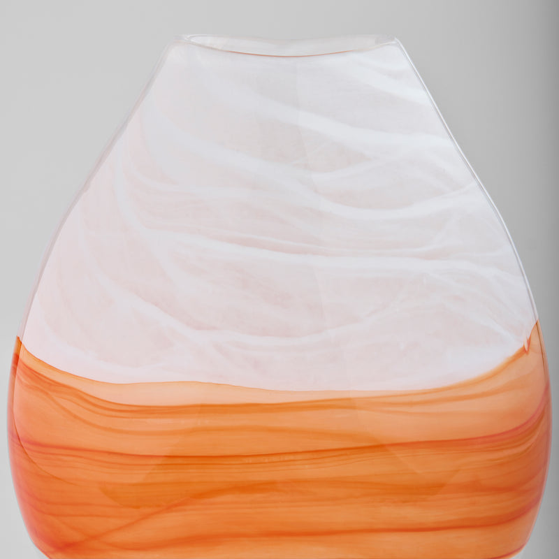 Pacaya Vase | White | Orange - Small