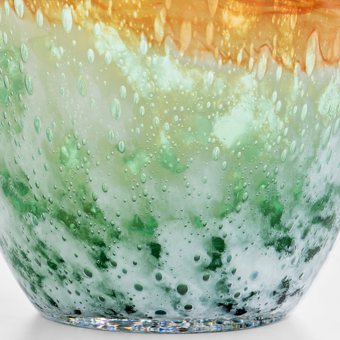 Pacaya Bottle Vase | Grey | Orange - Large