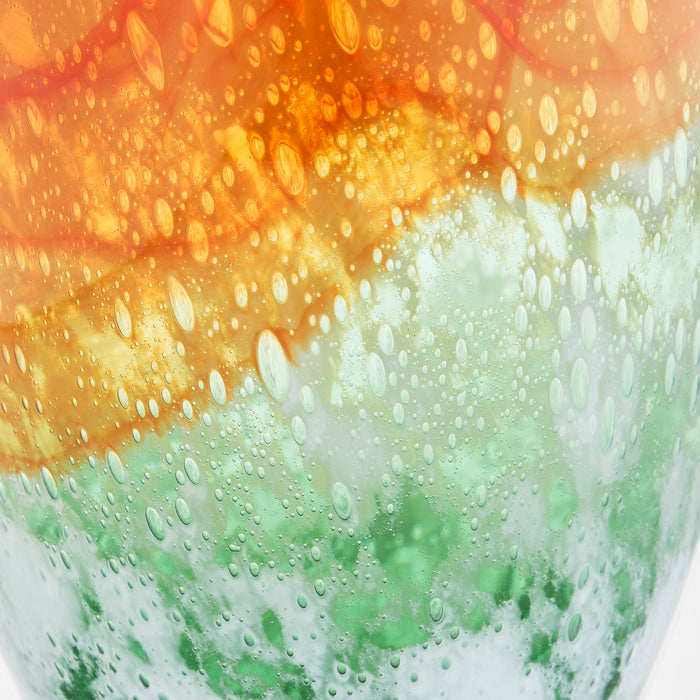Pacaya Bottle Vase | Grey | Orange - Medium