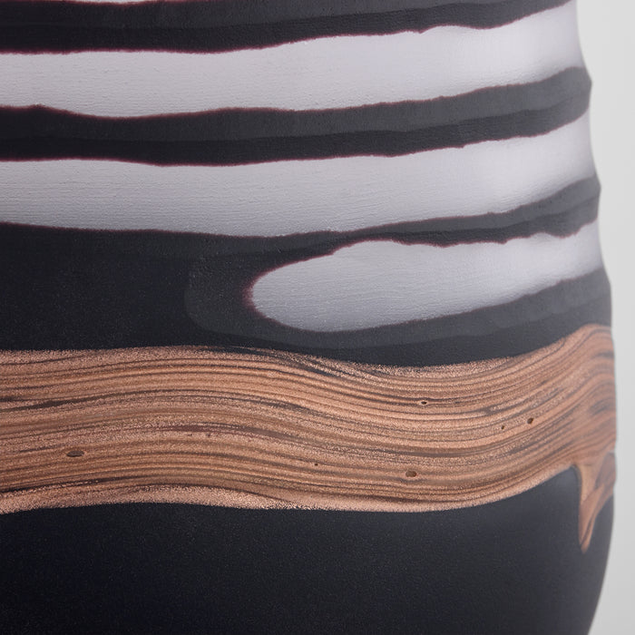 Midnight Road Vase | Black | Copper - Medium