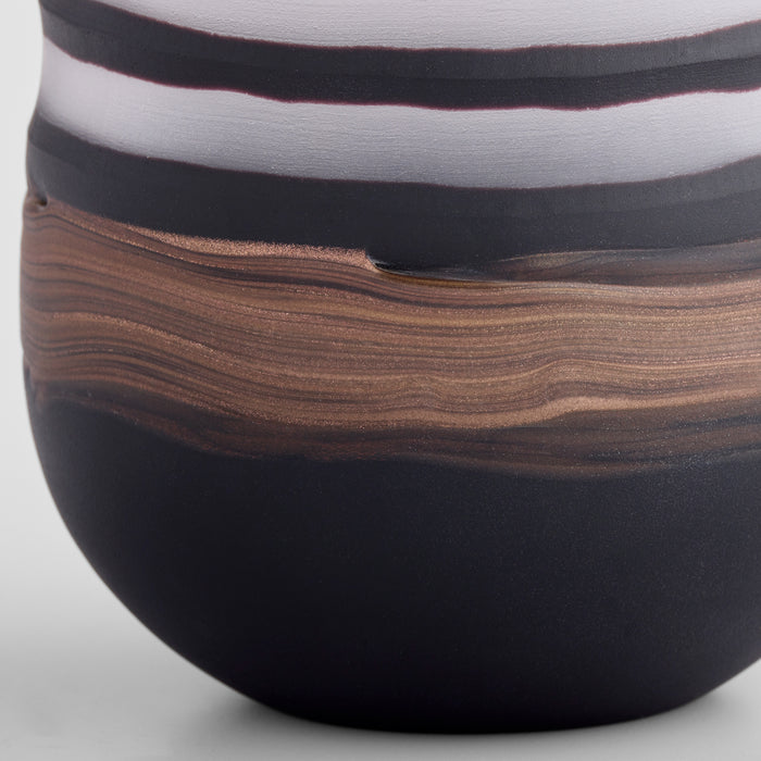 Midnight Road Vase | Black | Copper - Small
