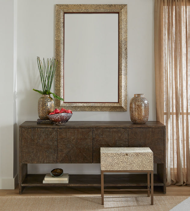 Gaborone Mirror Designed by J Kent Martin | Off White | Brown | Walnut