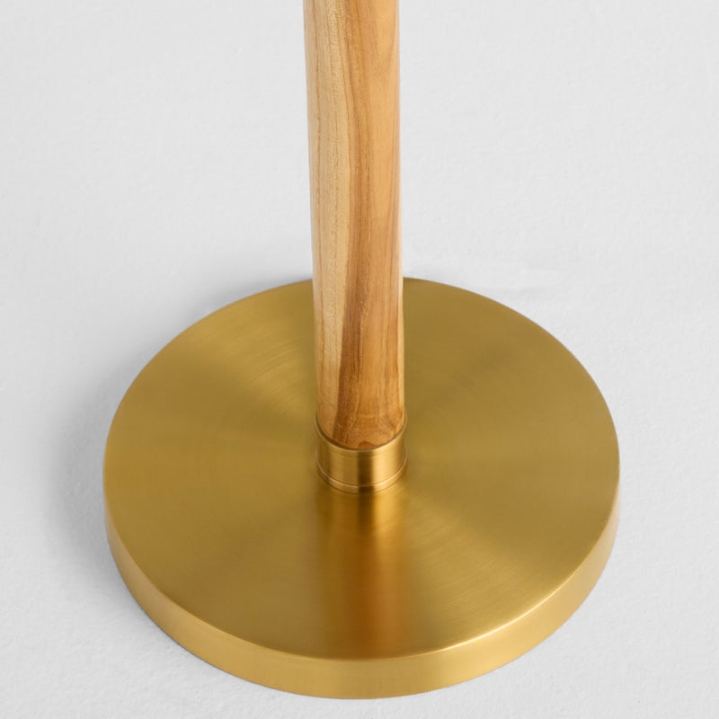 Broadway Floor Lamp | Antique Brass | Teak