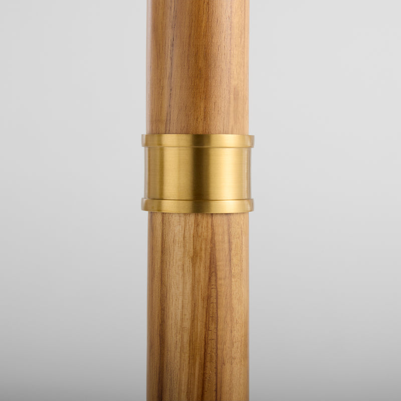 Broadway Floor Lamp | Antique Brass | Teak
