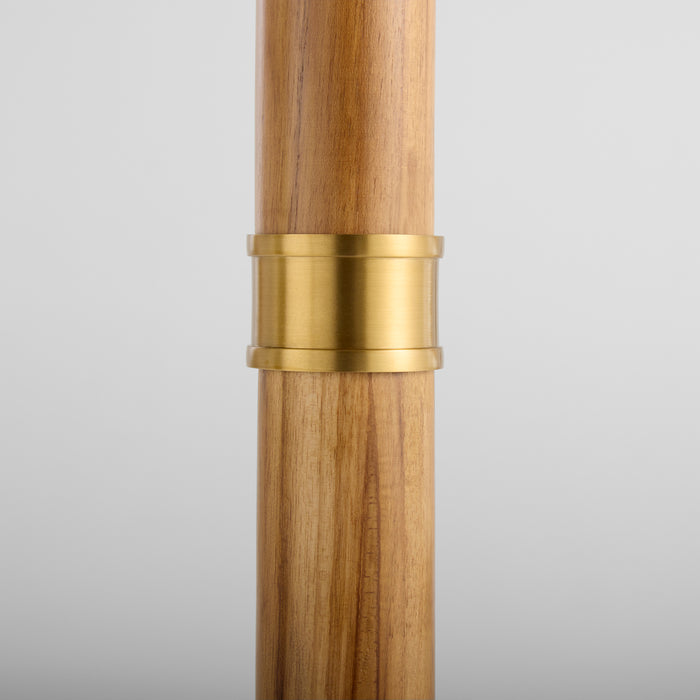 Broadway Floor Lamp | Antique Brass | Teak