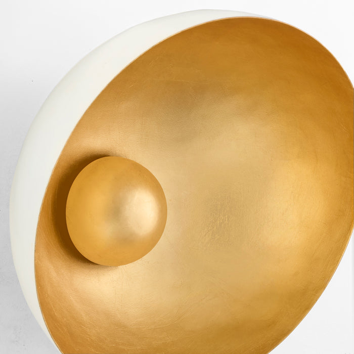 Esfera Wall Bowl | White | Gold - Large