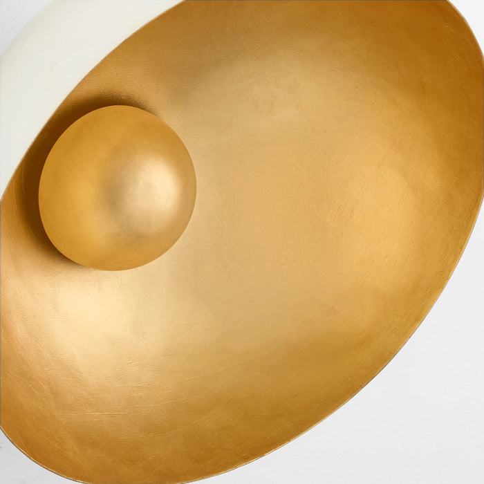 Esfera Wall Bowl | White | Gold - Large