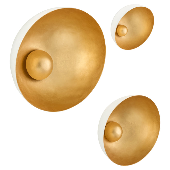 Esfera Wall Bowl | White | Gold - Large