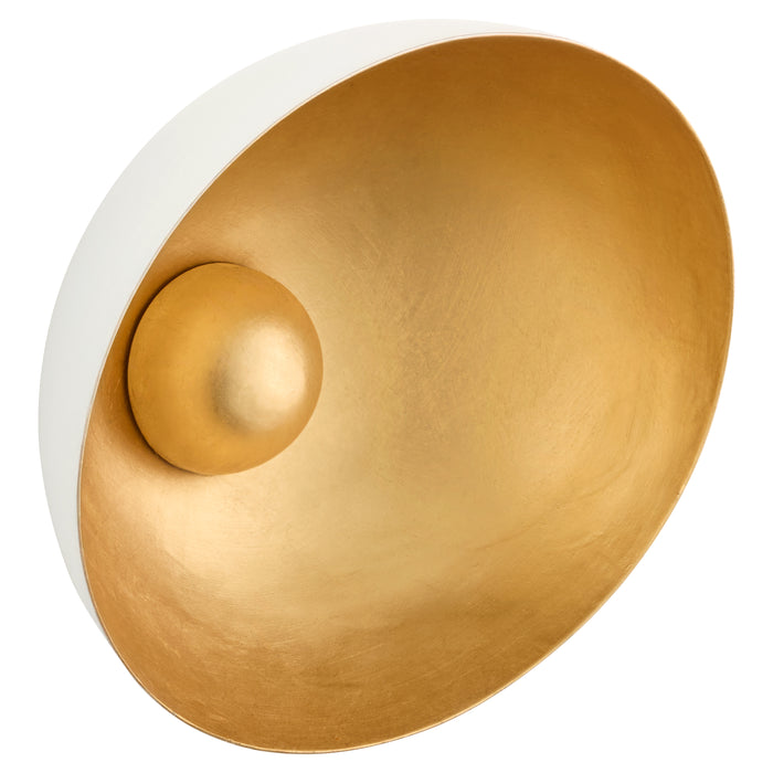 Esfera Wall Bowl | White | Gold - Medium