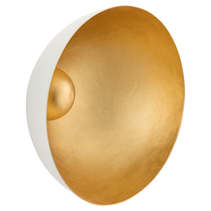 Esfera Wall Bowl | White | Gold - Medium