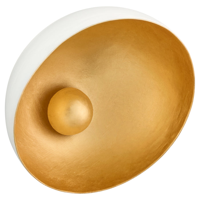 Esfera Wall Bowl | White | Gold - Small