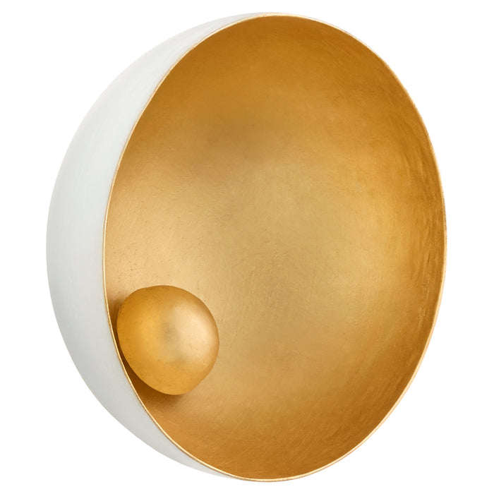 Esfera Wall Bowl | White | Gold - Small