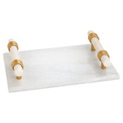 Farnese Tray | Whte | Brass