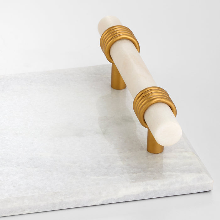 Farnese Tray | Whte | Brass