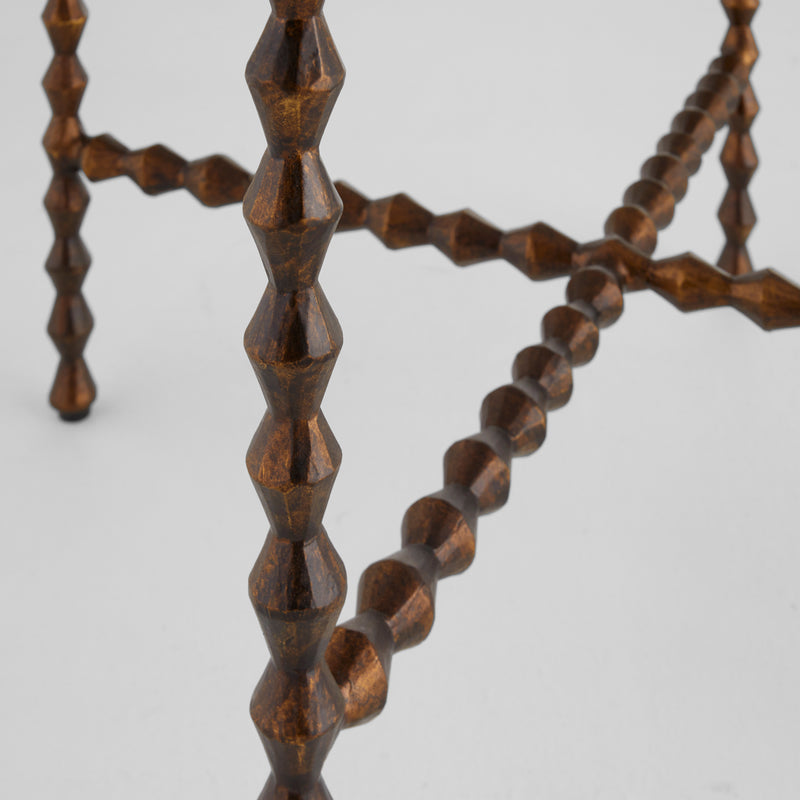 Diamante End Table | Antique Bronze