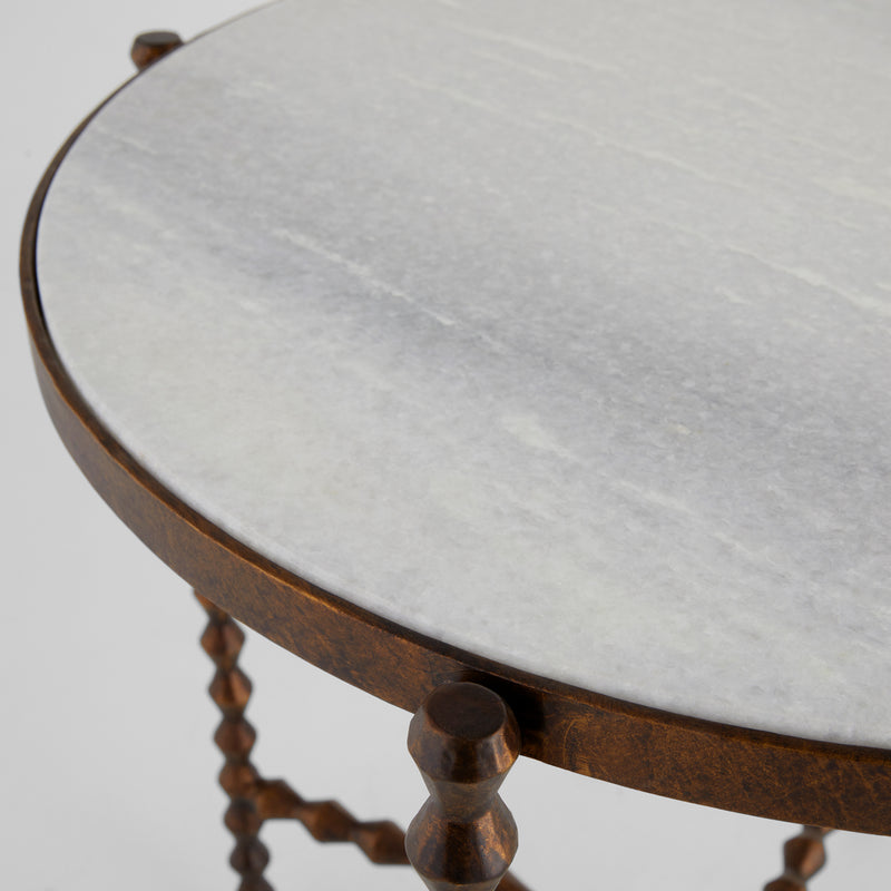 Diamante End Table | Antique Bronze
