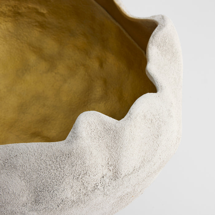 Selene Deep Bowl | White | Gold