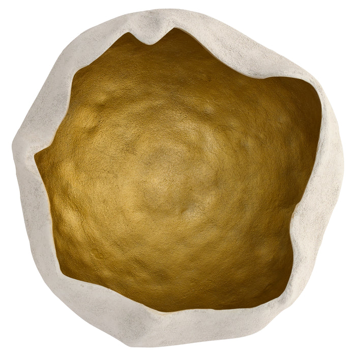 Selene Deep Bowl | White | Gold