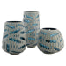 Strata Vase | White | Blue - Large