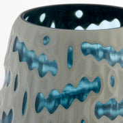 Strata Vase |  White | Blue - Medium