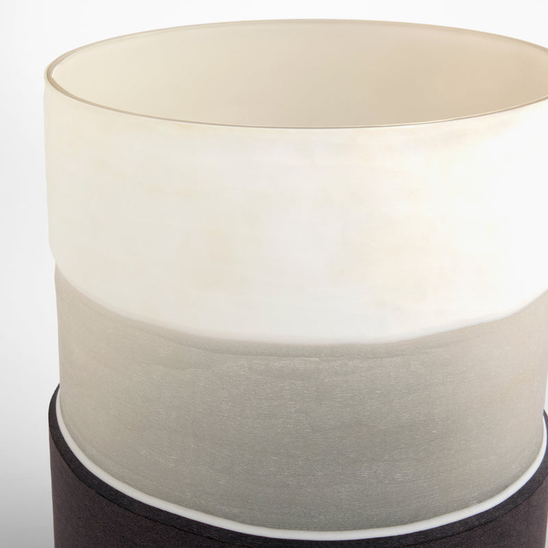 Mesa Vase | Cream | Black - Small
