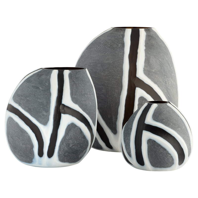 Calle Vase | Black | White | Grey - Small