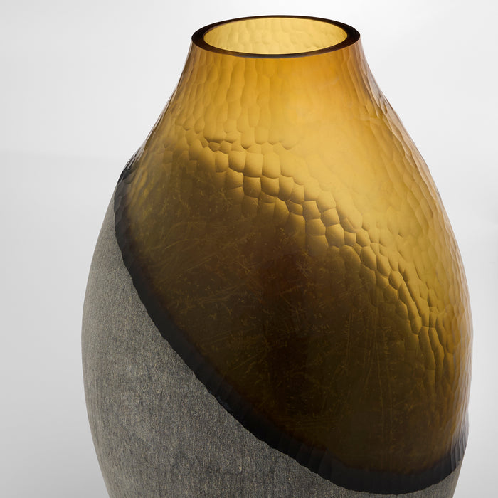 Geode Vase | Amber | Stone Grey - Large