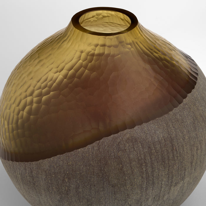 Geode Vase | Amber | Stone Grey
