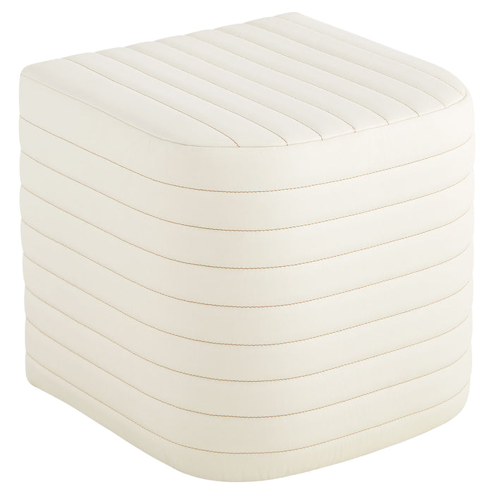 Channel Ottoman | Off-White
