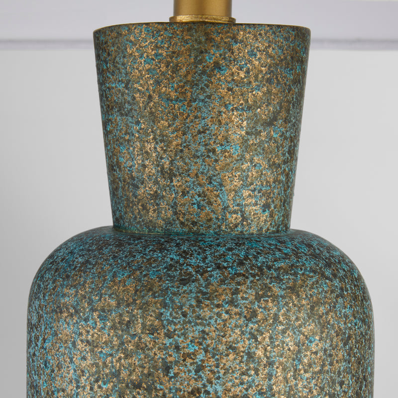 Hepworth Table Lamp | Verde Green Patina | Antique Brass | Black